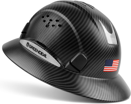 Full brim hard hat vented - hard,