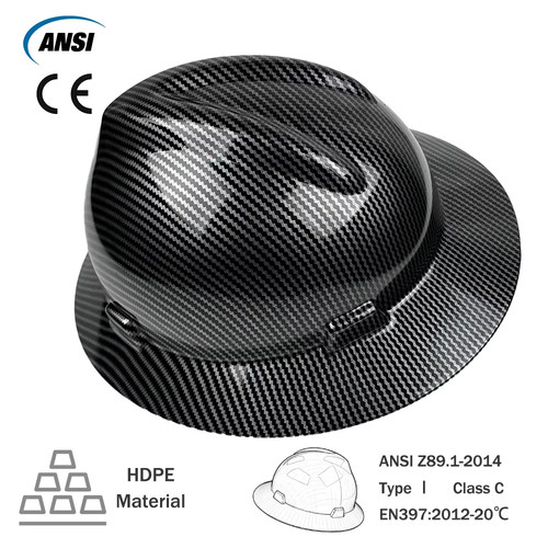 Full brim hard hat with - ce,